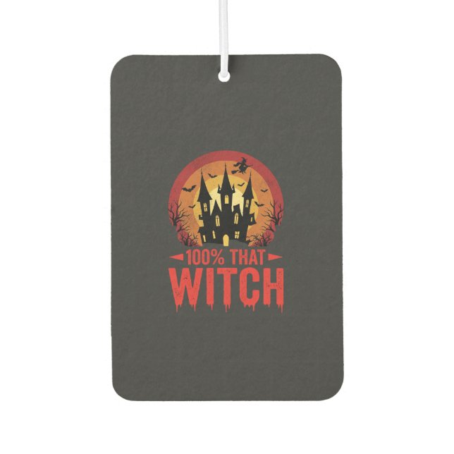 100% Hexen Halloween Schloss Autolufterfrischer (Vorderseite)