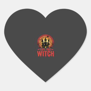 100% Hexen Halloween Schloss Herz-Aufkleber