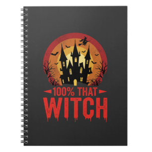 100% Hexen Halloween Schloss Notizblock