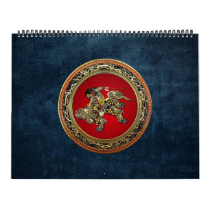 [100] Hokusai - Shoki Riding Shishi Lion Kalender