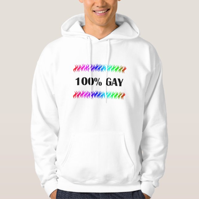 100 % homosexuell hoodie (Vorderseite)