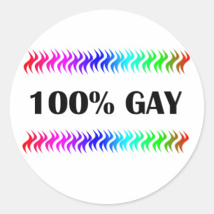 100 % homosexuell runder aufkleber