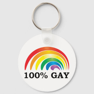 100 % homosexuell schlüsselanhänger
