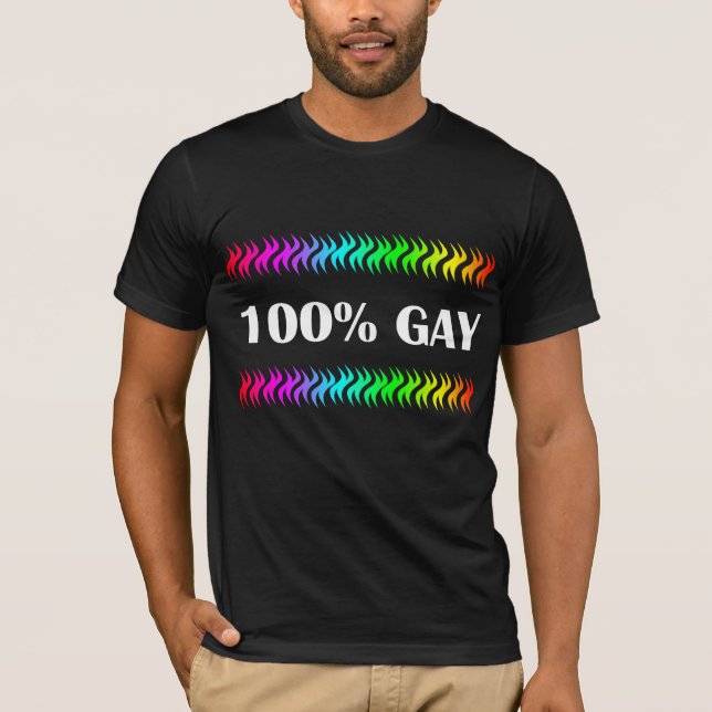 100 % homosexuell T-Shirt (Vorderseite)