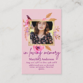 100 Hübsches florales Gebet Beerdigung Gedenkstätt Visitenkarte