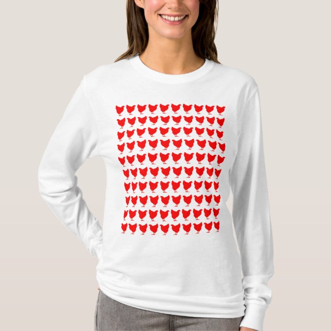 100 Hühner - Rot T-Shirt (Vorderseite)