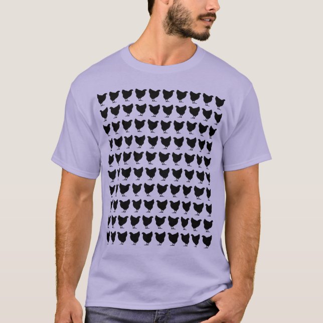 100 Hühner - schwarz T-Shirt (Vorderseite)