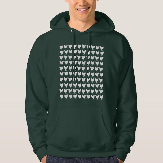 100 Hühner - weiß Hoodie (Vorderseite)