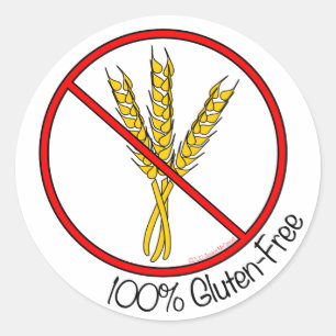 "100%ige glutenfreie" Aufkleber (klein)