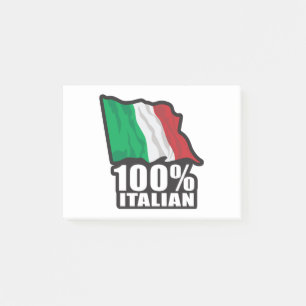 100%-ige italienische Flagge - Wellenreiten Post-it Klebezettel