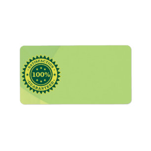 100%ige Zufriedenheit garantiert Aufkleber-Adresse Adressaufkleber