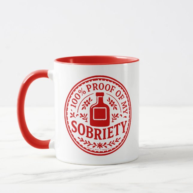 100%iger Beweis meiner Nüchternheit - Tasse (Links)
