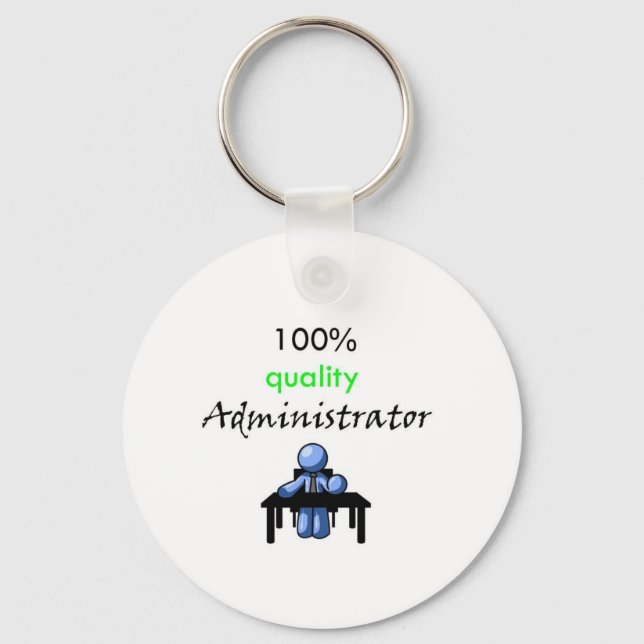100%iger Qualitätsadministrator Schlüsselanhänger (Vorderseite)