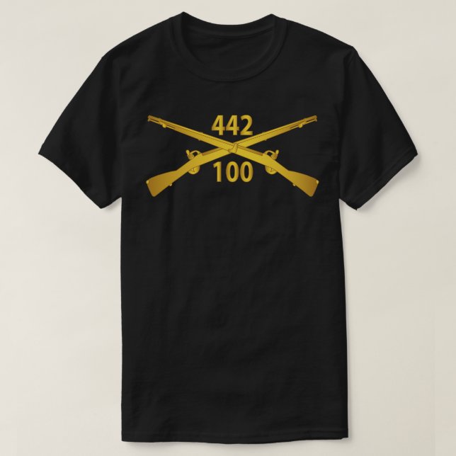 100. Infanterie-Bataillon 442. Infanterie-Regime w T-Shirt (Design vorne)