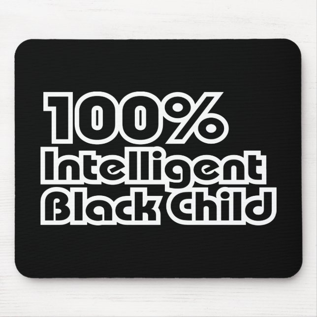 100 % Intelligentes schwarzes Kind Mousepad (Vorne)