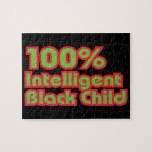 100% intelligentes schwarzes Kind Puzzle
