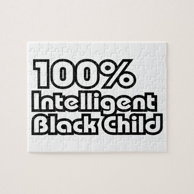 100 % Intelligentes schwarzes Kind Puzzle (Horizontal)