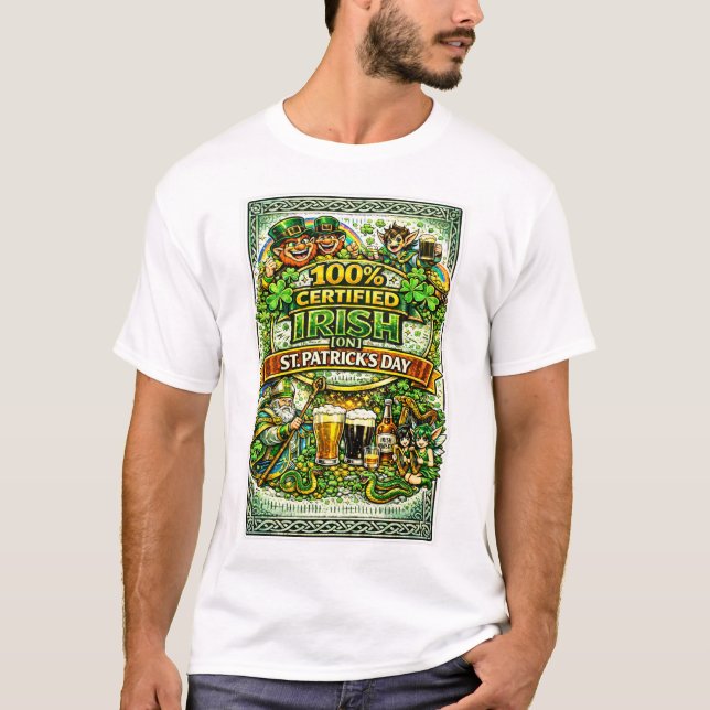 100% irisch... Am St.-Patricks-Tag! T-Shirt (Vorderseite)