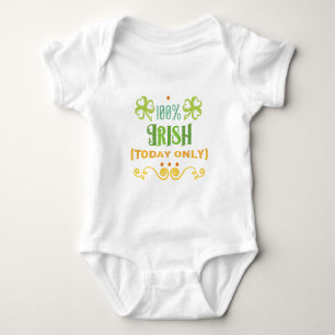 100% Irisch Heute Word Art Baby Strampler