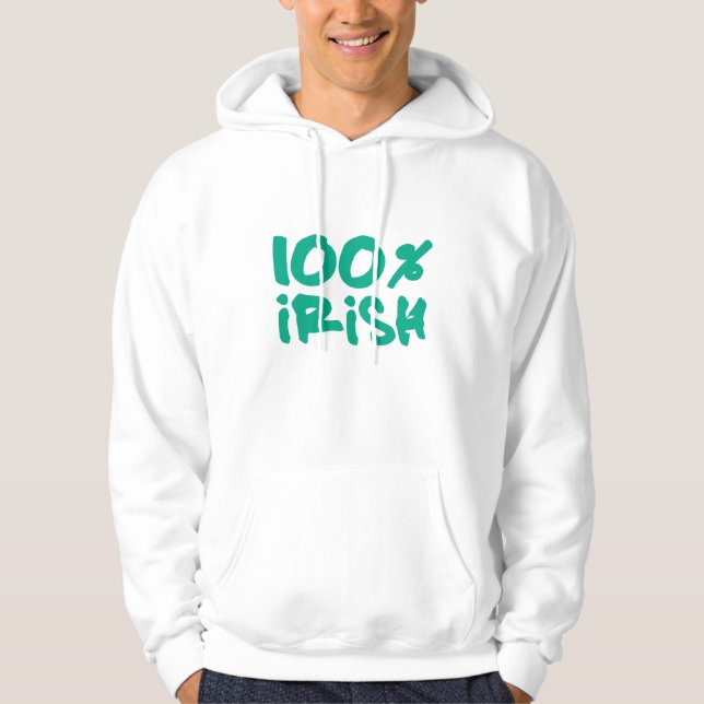 100 % irisch hoodie (Vorderseite)