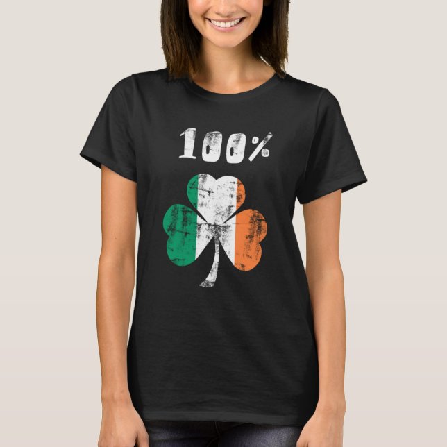 100 % irisch T-Shirt (Vorderseite)