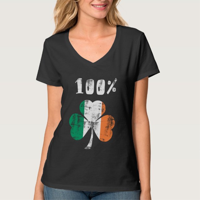 100 % irisch T-Shirt (Vorderseite)