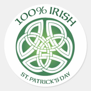 100% Irish Celtic Knot Sticker