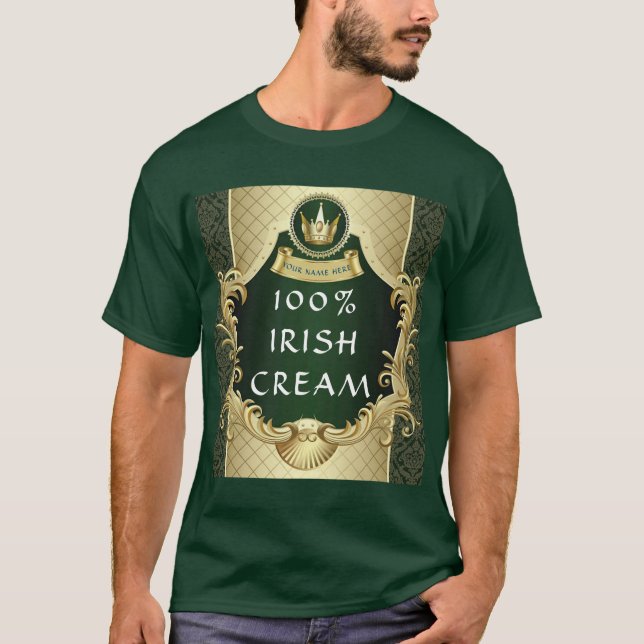 100% Irish Cream St. Patrick's Day Risque T - Shir T-Shirt (Vorderseite)
