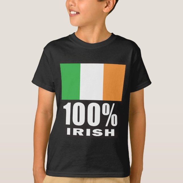 100% Irish/St. Patrick's Day T-Shirt (Vorderseite)
