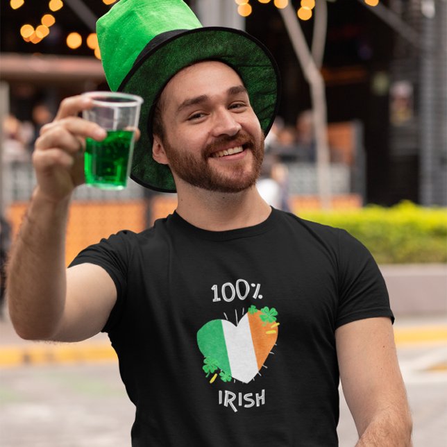 100% IRISH St. Patrick's Day T-Shirt (Von Creator hochgeladen)