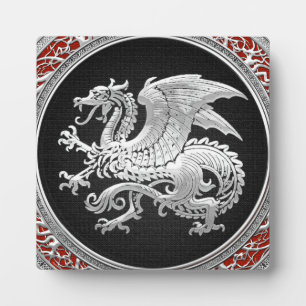 [100] Isländischer Drache, Landvættir [Silber] Fotoplatte