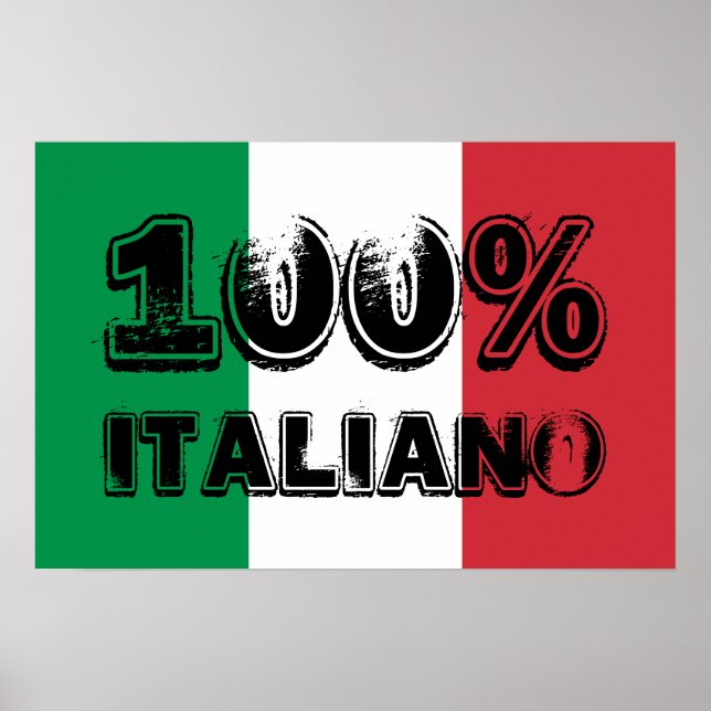 100% Italiano Print Poster (Vorne)