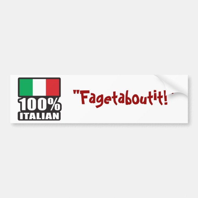 100 % Italienisch Autoaufkleber (Vorne)