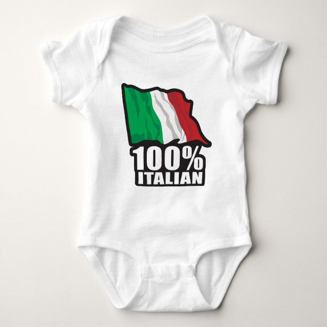 100 % Italienisch Baby Strampler (Vorderseite)