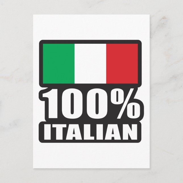 100 % Italienisch Postkarte (Vorderseite)
