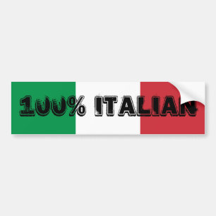 100 % italienischer Autoaufkleber