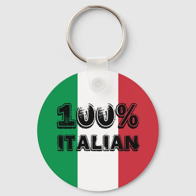 100 % italienischer Schlüsselanhänger (Vorderseite)