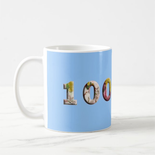 100 Jahre 100. Geburtstagsfeier Meilenstein-Tasse Kaffeetasse (Links)