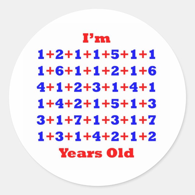 100 Jahre alt! Runder Aufkleber (Vorderseite)