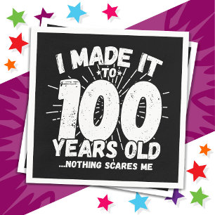 100 Jahre alt Sarcastic Meme Funny 100. Geburtstag Serviette