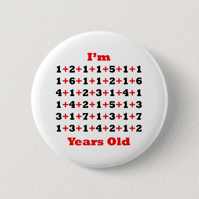 100 Jahre alt! Schwarz-Rot Button (Vorderseite)