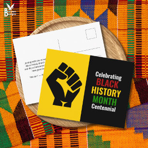 100 Jahre Black History Month feiern Feiertagspostkarte