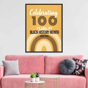 100 Jahre Black History Month gefeiert Leinwanddruck