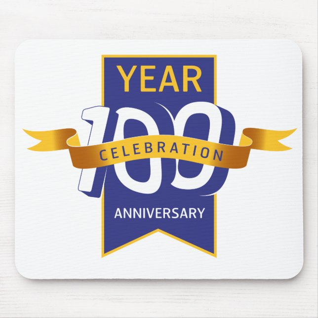 100-Jahre-Jubiläumslogo Mousepad (Vorne)