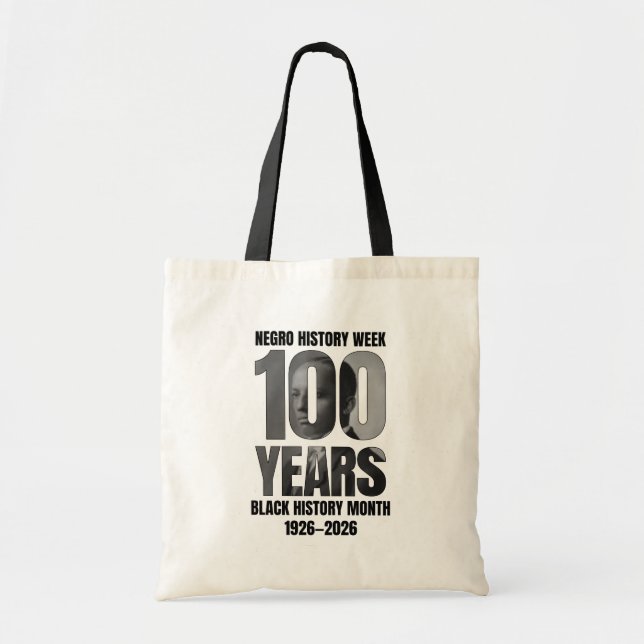 100 Jahre Negro History Week Black HIstory Month Tragetasche (Vorne)