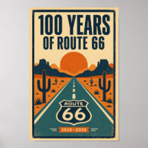 100 Jahre Route 66 Centennial Litho
