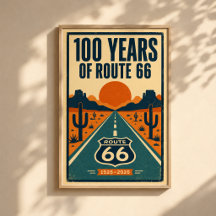 100 Jahre Route 66 Centennial Litho