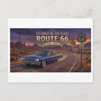 100 Jahre Route 66 Feiertagspostkarte