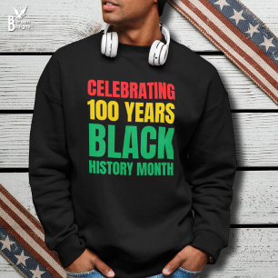 100 Jahre Schwarzer Geschichtsmonat Centennial gef Sweatshirt