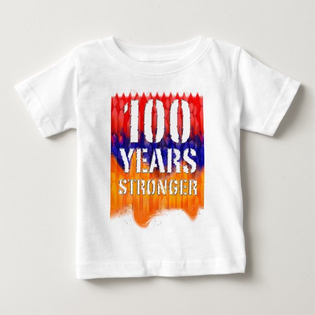 100 Jahre stärkere armenische Säuglings-T - Shirt- Baby T-shirt (Vorderseite)